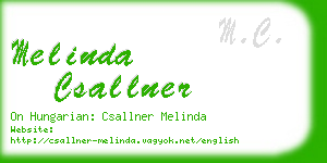 melinda csallner business card